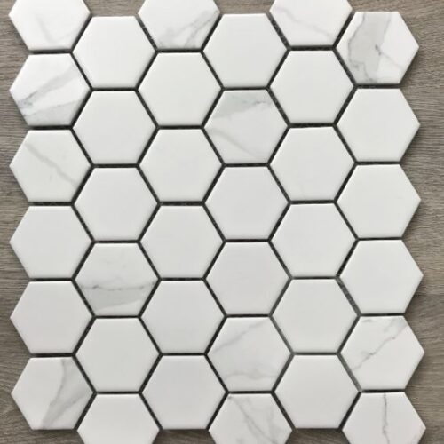 CARRARA HEXAGON PORCELAIN MOSAIC