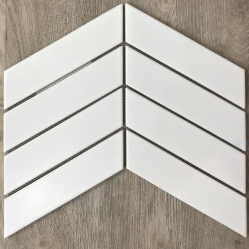 CHEVRON LARGE WHITE MOSAIC