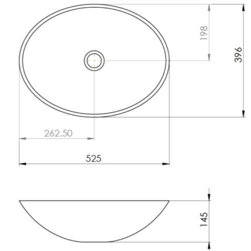 Oval Concrete Vessel Basin