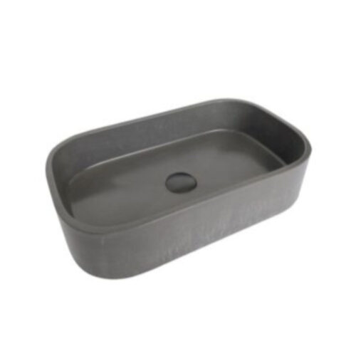 Rounded Rectangle Concrete Vessel Basin