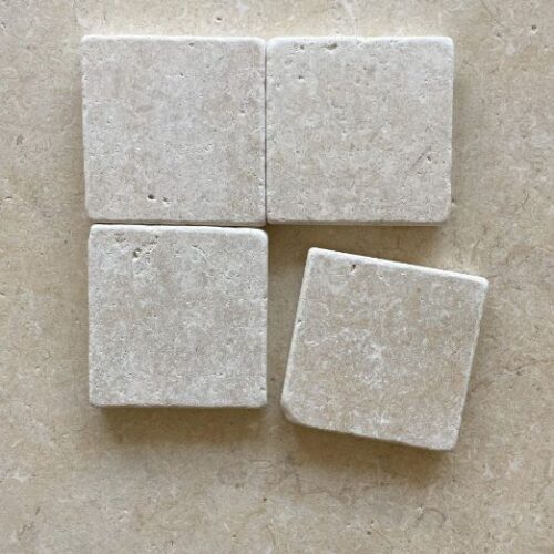 CREMA MAROC Tumbled Limestone Square 100x100mm