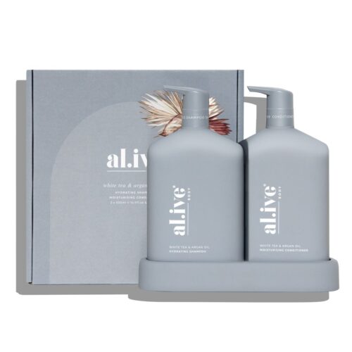 al.ive Hair – Shampoo & Conditioner Duo, White Tea & Argan Oil (Australian Made)