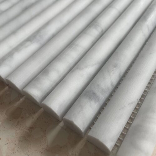 CURVE MINI CARRARA FLUTE Marble Mosaic