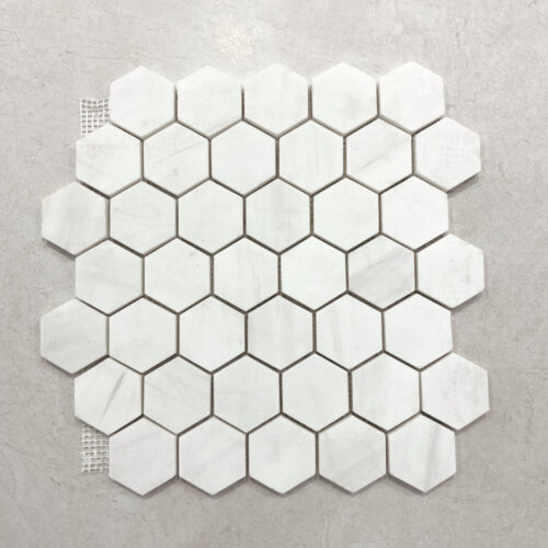 DOLOMITE WHITE 48x48mm HEXAGON Marble Mosaic